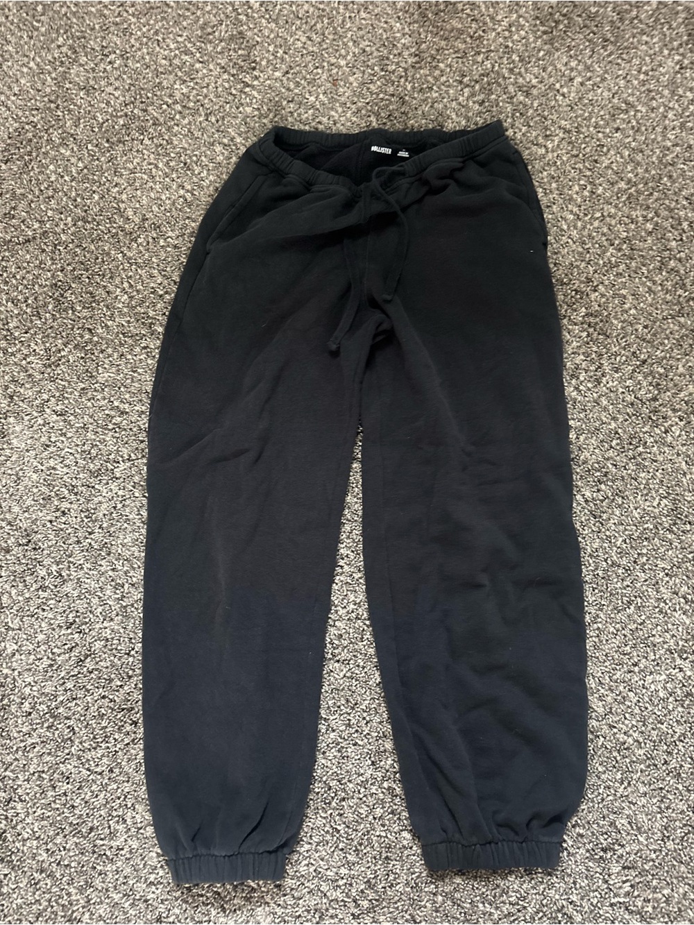 Hollister Black Elastic Waist Joggers